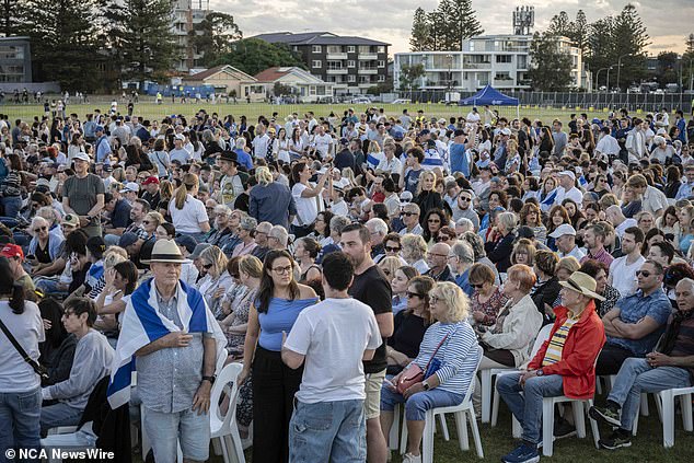 Peter Dutton was a popular keynote speaker at the vigil in Sydney (pictured)