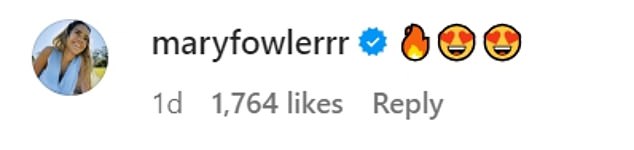 Fowler also responded to Cleary's post with this series of emojis to congratulate him