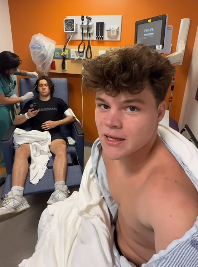 Jack accompanied his passenger to the hospital and shared this photo on Instagram. Michael told DailyMail.com: 'He saw that he was not seriously injured. As if he didn't die