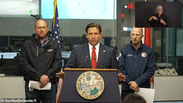 Florida Governor Ron DeSantis warned residents to evacuate before it's too late, urging Floridians to 'take this storm very seriously'