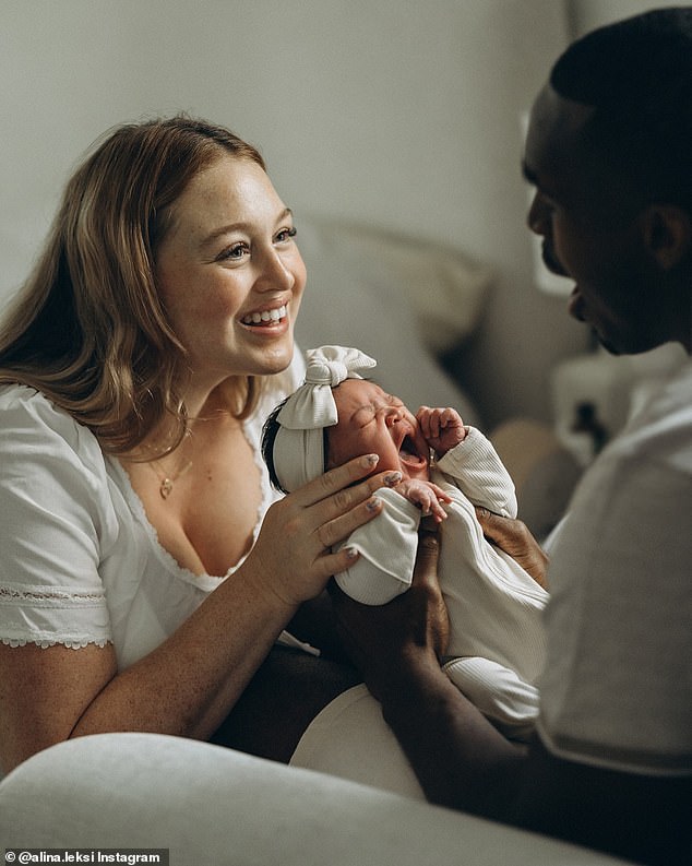 In the beautiful photos, taken by photographer Alina Leksi, Iskra dazzled in a chic white blouse and matching trousers