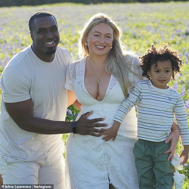 Iskra and her partner, music producer Philip Payne, are already parents to four-year-old son Alpha