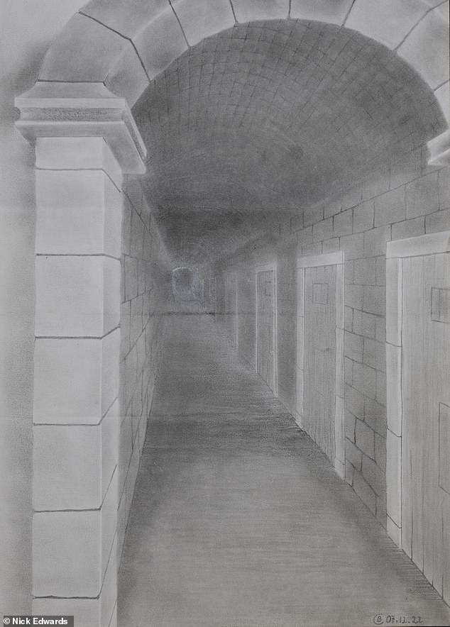 In one of his letters from prison in Germany, where he is serving a sentence for raping an elderly lady, Brueckner makes a pencil sketch of the long, dark corridor of a prison wing. Perhaps the isolation wing where he is being held in Oldenburg prison