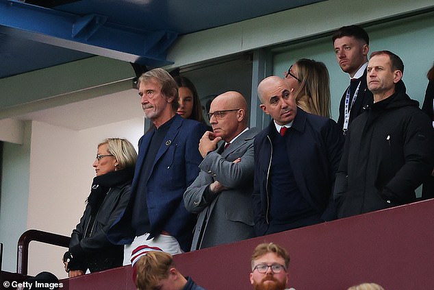 Sir Jim Ratcliffe (left) will attend a United board meeting in London on Tuesday