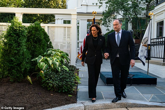 The second couple marked the one-year anniversary of the Oct. 7 attacks by planting a memorial tree, a tradition done by second families on the grounds of the vice president's residence.