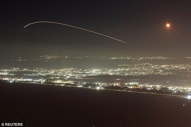 Israel's Iron Dome anti-missile system is active to intercept missiles from Lebanon towards Israel, amid hostilities between Hezbollah and Israel, seen from Haifa, Israel