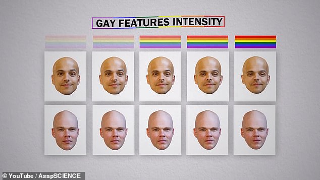 Mr Moffit and Mr Brown, who put their own faces through some of the trends analyzed by scientists, said it was crucial to remember that the studies showed trends and found individuals who were gay but not had a 'gay face' and vice versa