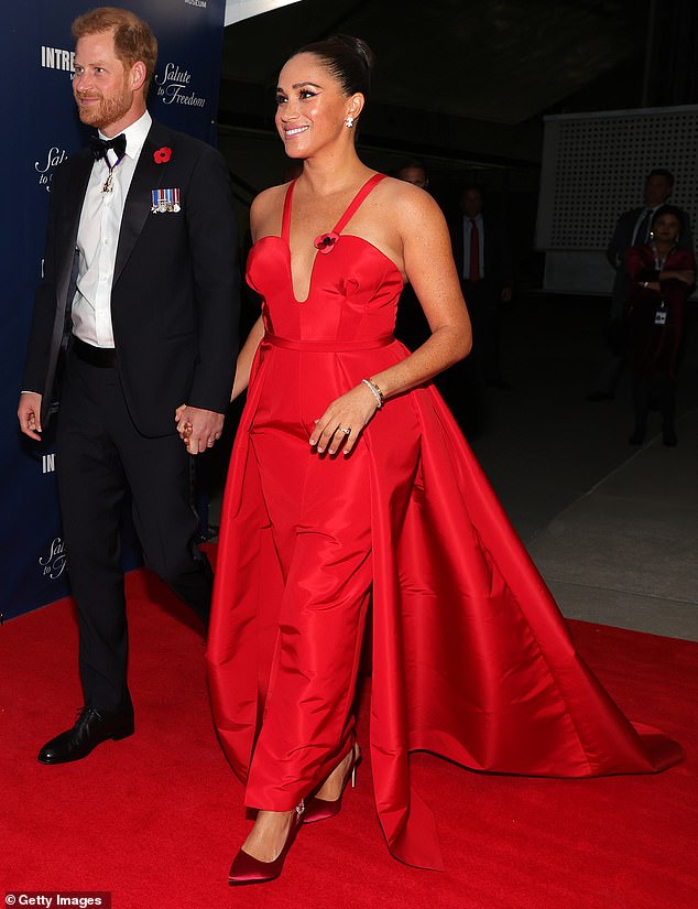 With his original train and less flesh (plus a more appropriately glossy hairstyle), the Duchess of Sussex epitomized style when she wore the same dress in 2021