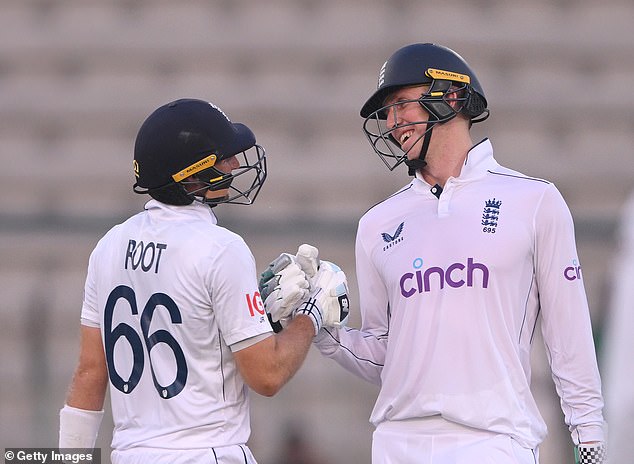 Crawley and Joe Root worked together to improve England's prospects. Root finished the day just 39 runs behind Alastair Cook's Test run record