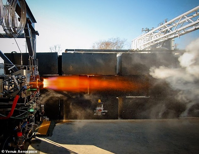 Venus' advanced propulsion system (pictured in testing) is designed to power high-speed vehicles, including drones and aircraft