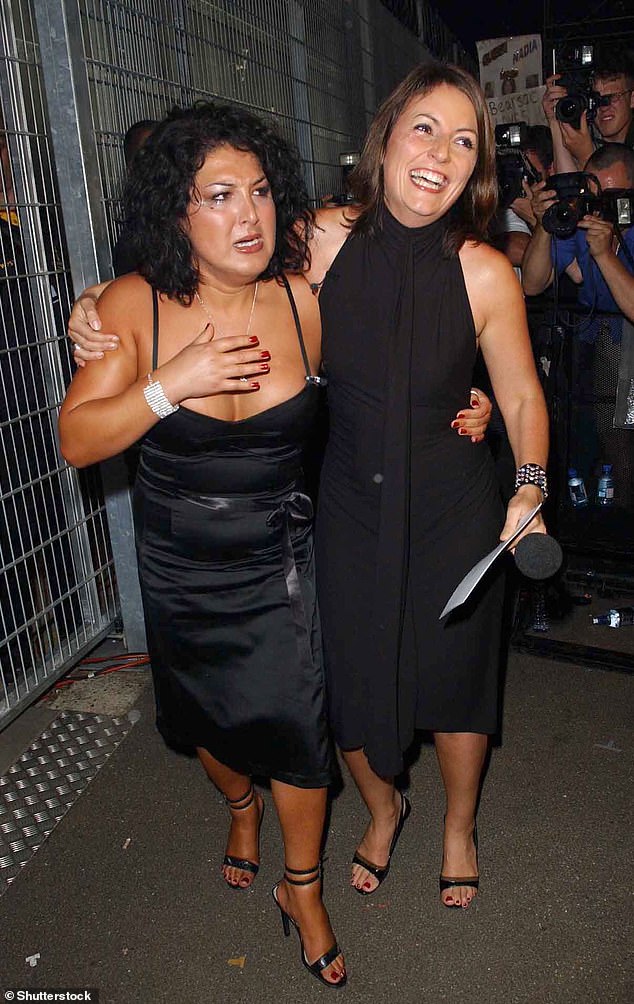 Nadia explained, “I was a full-fledged carbarian. It was so bad that I ate two large pizzas with three sides in one evening, and that was meant for a family of four. It's crazy' (pictured with Davina McCall in 2004)