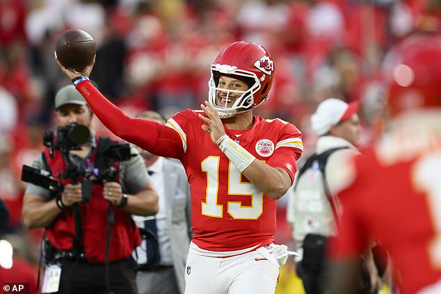 Chiefs QB Patrick Mahomes completed 28 of 39 throws for 331 yards and a touchdown