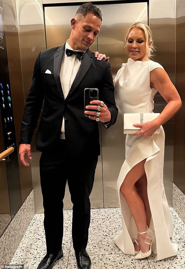 Scott Sorensen and his wife Elle took a selfie on the way to the event