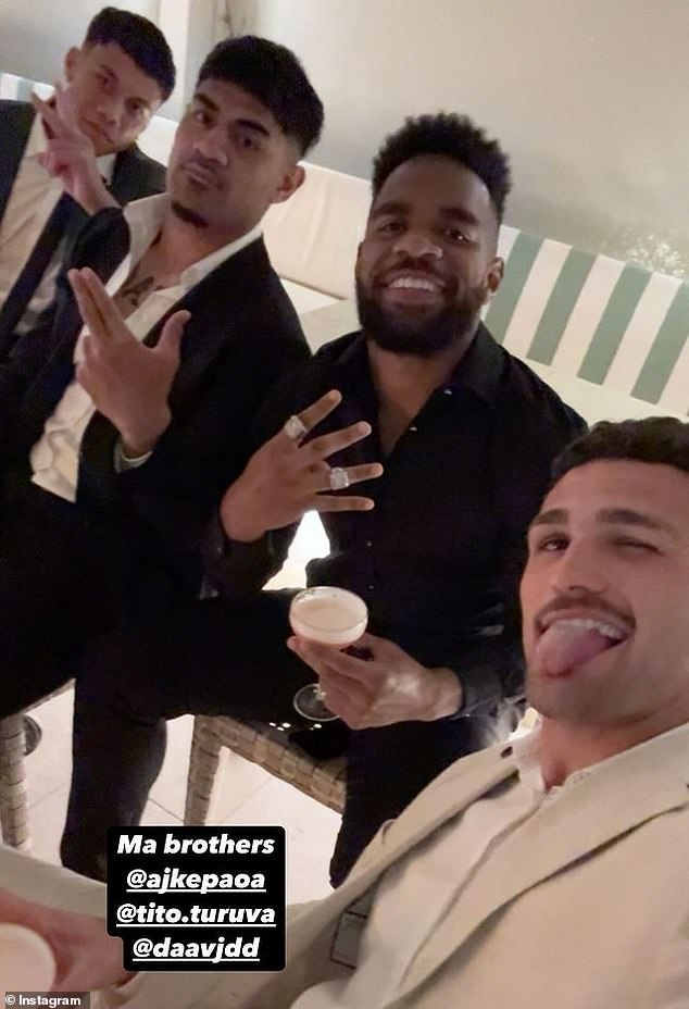 Nathan Cleary took a selfie with his teammates before heading to Great Britain