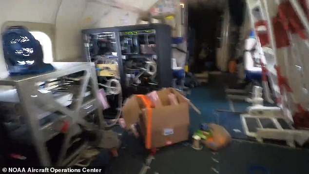 A massive jolt destroyed the inside of the flight, leaving supplies scattered across the floor