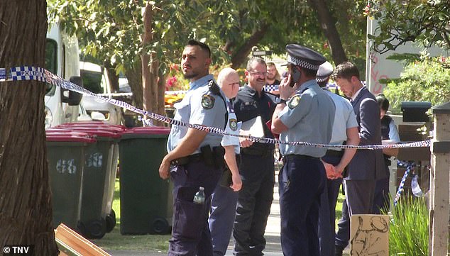 NSW Police officers are seen at the scene of the Wentworthville shooting in Sydney's west