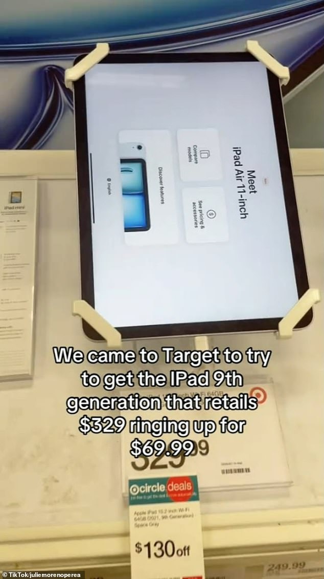 The iPad was already listed for $130 off its original price