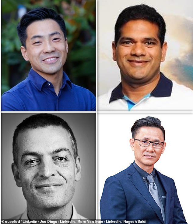 David Zhang (top left), Nagesh Saldi (top right), Jos Dings (bottom left) and Daniel Ho (bottom right) are all believed to have quit Tesla since September 29.