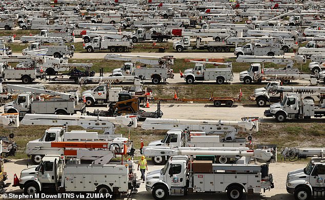 Hundreds of linemen performed Tuesday in The Villages, Florida. Thousands of trucks will be staged and deployed after Hurricane Milton hits Florida. Hurricane Milton 2024