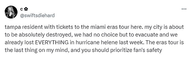 1728473787 432 Will Taylor Swift cancel Eras Tour dates due to Hurricane