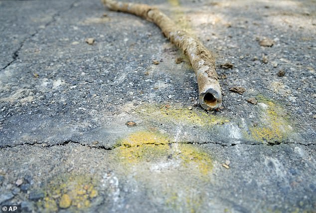 A ruling introduced by the Biden administration on Tuesday will require all lead pipes (pictured here) in the US to be replaced within the next decade