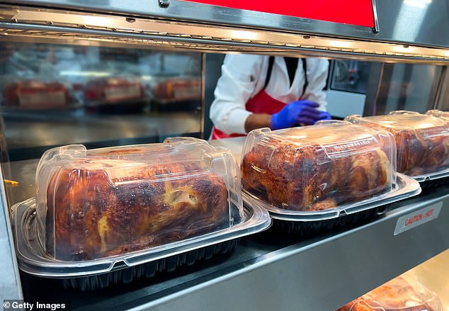 This could mean that rotisserie chickens, chicken deli meats or other types of chicken-based meats are at risk (stock image)