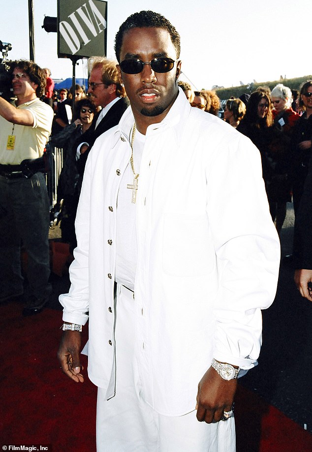 Diddy at the 1998 MTV Movie Awards in Los Angeles, the year after signing Curry