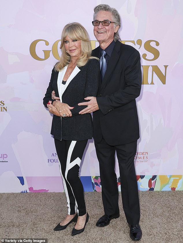 Hawn was also joined by her longtime partner and fellow actor, Kurt Russell - and the pair opened up about the secret of their 40-year relationship at the gala; seen in September in Beverly Hills