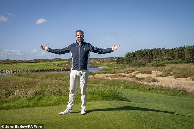 Mr Trump handed over control of both his Scottish courses to his son Eric (pictured in August). He became president in 2017 but retained a financial stake