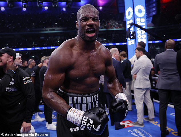 Dubois (pictured) scored a sensational knockout victory against Anthony Joshua in September