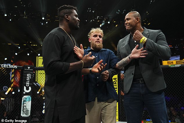 Ngannou (left) insisted Ferreira (right) will face a 'different beast' next week