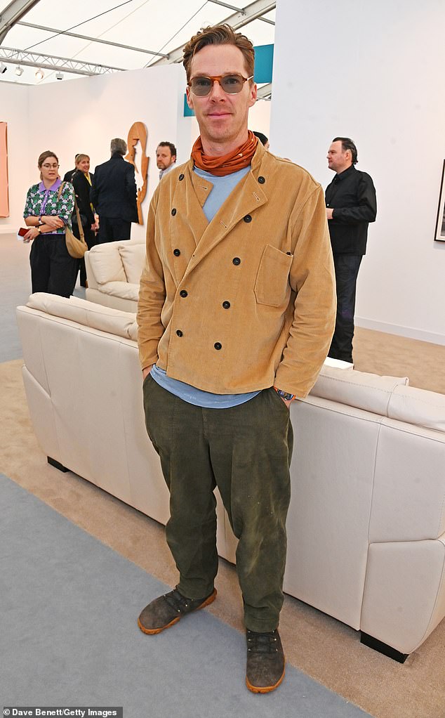 Benedict Cumberbatch attends the VIP preview of the Frieze Art Fair 2024 at Regents Park