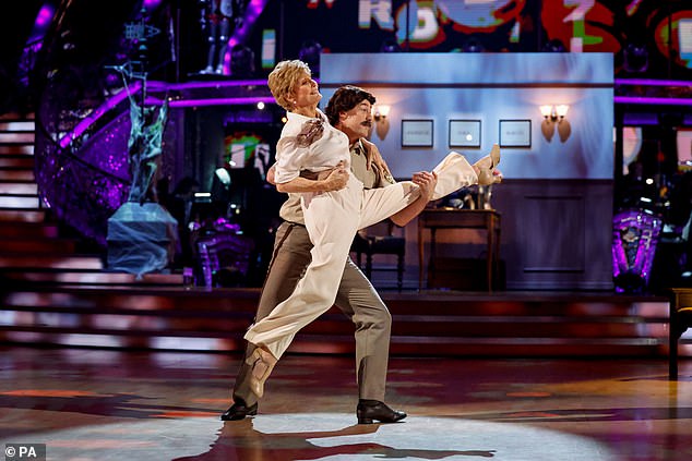 Angela Rippon and Kai Widdrington (pictured) dancing on Strictly