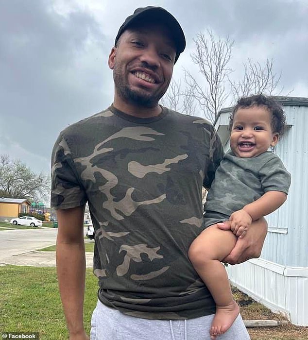 Jiryiah and his father Julian Johnson are pictured