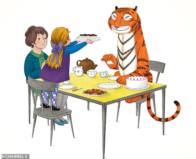 Campaigners have criticized The Tiger Who Came to Tea (pictured) for perpetuating gender stereotypes. The researchers say the content of educational materials can have a real impact on children's lives