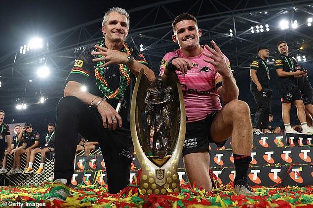 Earlier this week, Panthers coach Ivan Cleary (left) revealed his son will postpone surgery so he can fly to Britain and spend time with Mary Fowler.