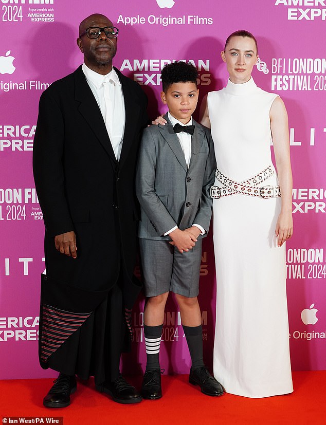 The actress posed with Steve McQueen and Elliott Heffernan