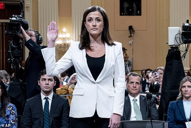 Cassidy Hutchinson testified that former President Donald Trump threw his lunch against a wall and got dust in his car when the Secret Service refused to take him to the U.S. Capitol on Jan. 6.