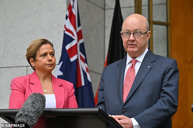 New ABC chairman Kim Williams has made no secret of his desire to take the deteriorating performance of ABC radio programming to the next level. Above with Communications Minister Michelle Rowland