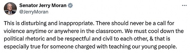 Two Republican senators in Kansas were shocked by Lowcock's comments