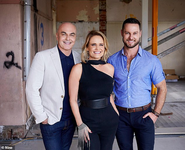 Neale Whitaker dramatically left The Block earlier this year, leaving cast members devastated. Pictured, left to right, are judges Whitaker, Shaynna Blaze and Darren Palmer