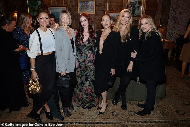 Maria Menounos, Jessica Biel, Sammi Yorn, Kate Hudson, Beth Yorn and Julie Yorn are seen from left to right