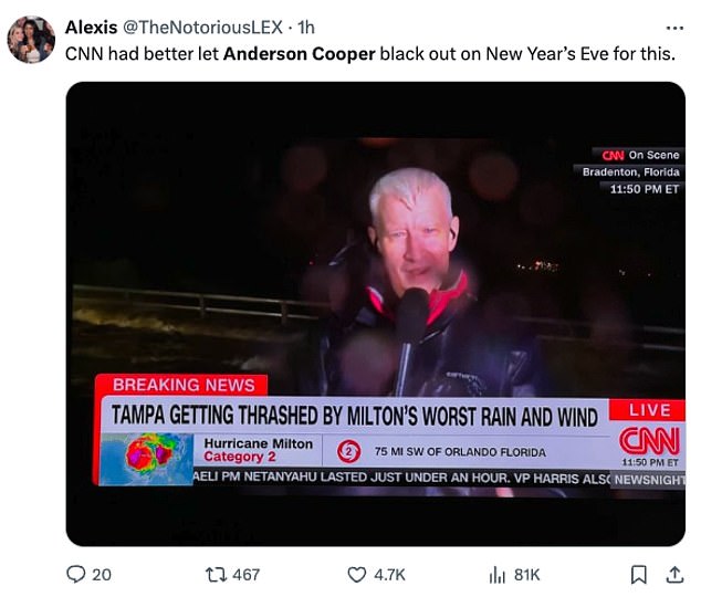 'CNN better give Anderson Cooper a blackout on New Year's Eve for this'