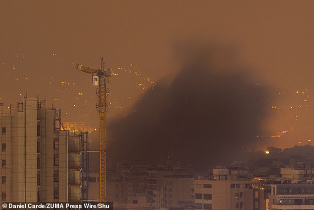 Smoke rises after an Israeli attack targets Beirut's southern suburbs