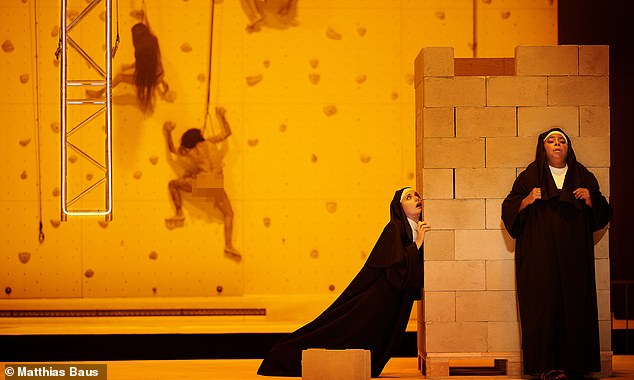 In the opera, a nun warns Susanna with an old story about the nun Beata, who had desired the Savior on the cross and was imprisoned alive for it