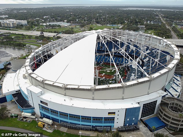 The home of the Tampa Bay Rays has been completely destroyed in its wake