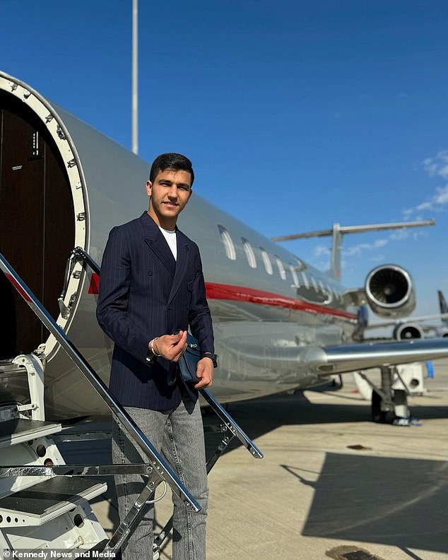 Self-proclaimed millionaire Ali was pictured taking off in a private plane