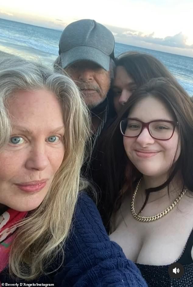 The Knox Goes Away actor also fathered daughter Julie - who turns 35 next Wednesday - with acting coach Jan Tarrant and 23-year-old fraternal twins (Anton and Olivia) with Emmy nominee Beverly D'Angelo (L, pictured in 2023)