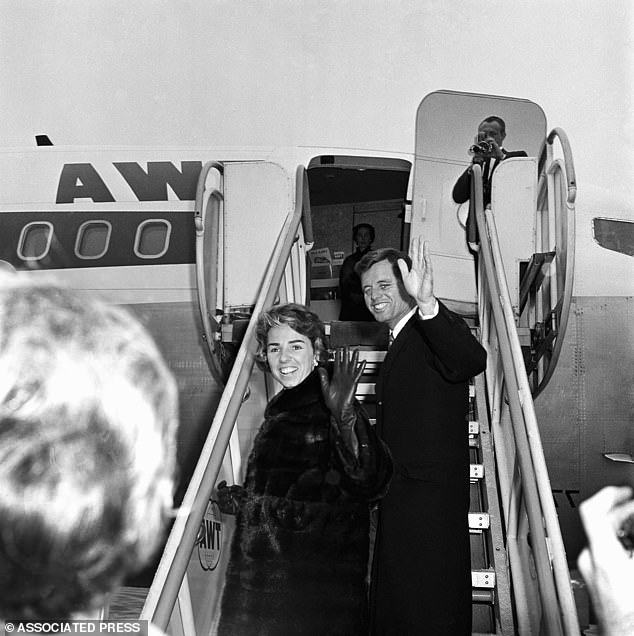 Ethel Kennedy with her husband, then-Attorney General Robert Kennedy in 1962