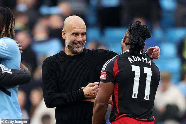 Guardiola gave Traore some advice after the winger missed key chances against City